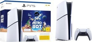 Playstation Sony, Pack Console PS5 Slim Édition Standard, avec 1 Manette Sans Fil DualSense + Jeu Astro Bot (code de téléchargement) - Édition limitée